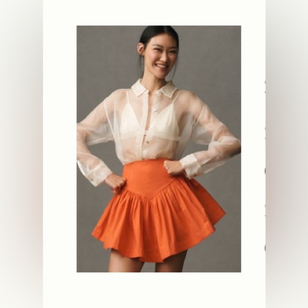 Maeve Bold Orange Skirt